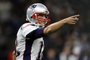 New England Patriots vs New Orleans SaintsNEW ORLEANS, LA - SEPTEMBER 17: Tom Brady #12 of the New England Patriots reacts to a penalty against the New Orleans Saints at the Mercedes-Benz Superdome on September 17, 2017 in New Orleans, Louisiana.   Chris Graythen/Getty Images/AFPEditoria: SPOLocal: New OrleansIndexador: Chris GraythenSecao: American FootballFonte: GETTY IMAGES NORTH AMERICAFotógrafo: STF