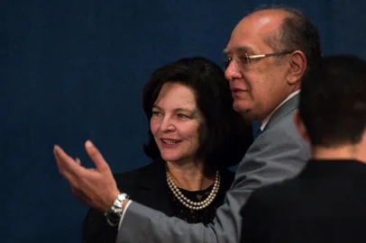  Brasília - O presidente do TSE, Gilmar Mendes, participa da posse da nova procuradora-geral da República, Raquel Dodge (Marcelo Camargo/Agência Brasil)