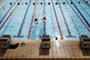 PORTO ALEGRE, RS, BRASIL, 28-07-2016: Atletas da seleção francesa de natação treinam no GNU para as Olimpíadas no Rio de Janeiro. (Foto: Mateus Bruxel / Agência RBS)