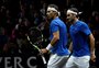 Rafael Nadal e Roger Federer vencem juntos em Praga, na República Checa