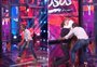 Adriane Galisteu derruba Faustão no "Domingão" e gera memes
