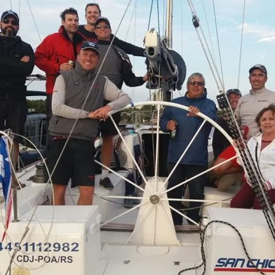Barco San Chico 3, do comandante Xico Freitas, grande campeão do XXVII Troféu Cayru, na classe ORC Internacional
