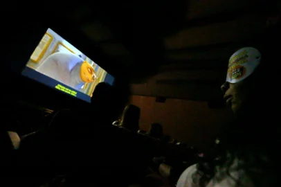  

PORTO ALEGRE - BRASIL - Sessão do Festival de Cinema Acessível Kids na Casa de Cultura Mario Quintana. As obras do festival contam com os recursos de audiodescrição, legendas explicativas e Língua Brasileira de Sinais.(fotos: Lauro Alves)