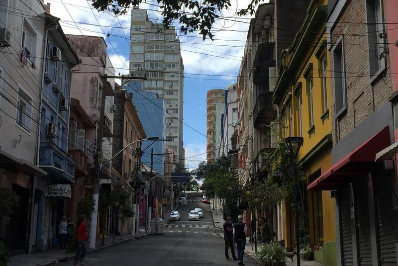 Caminho dos Antiquários, na Rua Marechal Floriano Peixoto, no Centro Histórico, em Porto Alegre (RS).