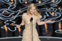 HOLLYWOOD, CA - MARCH 02: Actress Cate Blanchett accepts the Best Performance by an Actress in a Leading Role award for Blue Jasmine onstage during the Oscars at the Dolby Theatre on March 2, 2014 in Hollywood, California.   Kevin Winter/Getty Images/AFP