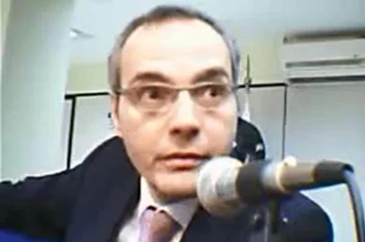  

Frame de Lucio Funaro em depoimento em Brasília.