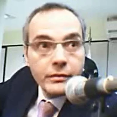  Frame de Lucio Funaro em depoimento em Brasília.