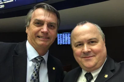 Vice-prefeito Ricardo Fabris de Abreu com o deputado federal Jair Bolsonaro