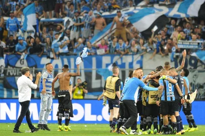  PORTO ALEGRE, RS, BRASIL, 01.11.2017. Grêmio enfrenta o Barcelona-EQU pela semifinal da Libertadores na Arena, em Porto Alegre.Foto: Lauro Alves/Agência RBS