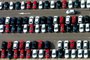 Foto aérea,carros na GM de Gravataí