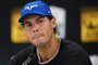 Spains Rafael Nadal addresses a press conference ahead of the quarter-final round at the ATP World Tour Masters 1000 indoor tennis tournament on November 3, 2017 in Paris.
World number one Rafael Nadal pulled out of the Paris Masters on November 3 before his quarter-final with a knee injury. / AFP PHOTO / CHRISTOPHE ARCHAMBAULT