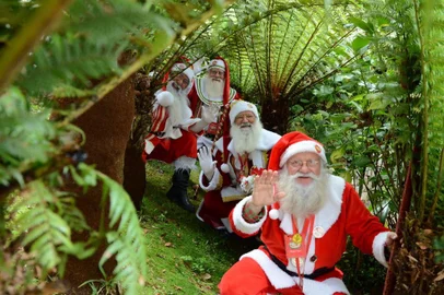 Encontro de Papais Noéis no Parque Knorr, em 2016. Fotos divulgam o encontro de 2017.
