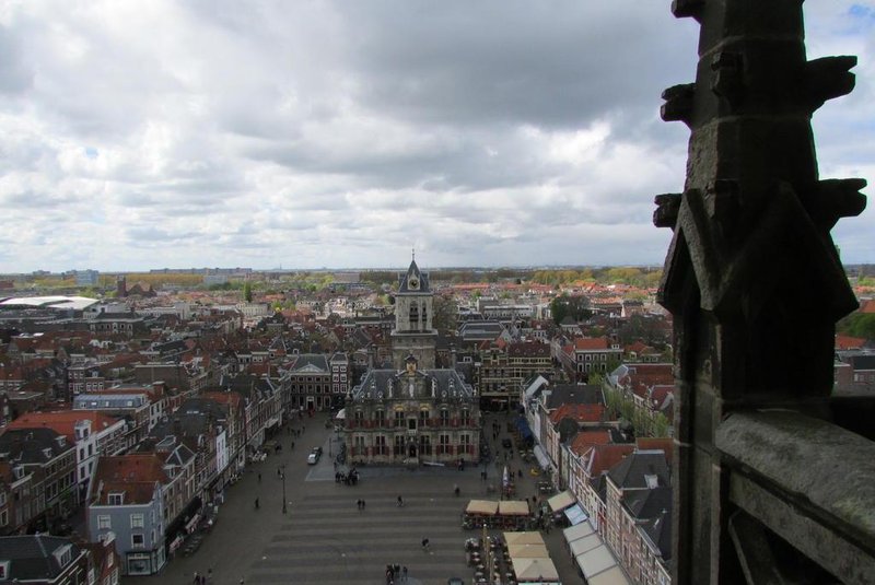 Vista de Delft a partir da torre da Nieuwe Kerk (Holanda).
