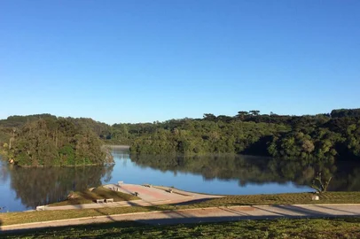 Área de lazer Ecoparque está em construção no entorno do complexo de represas Dal Bó, em Caxias do Sul.