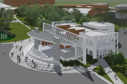 Complentando 50 anos de existência, a Universidade de Caxias do Sul (UCS) olha para o futuro. Evaldo Kuiava, reitor da instituição comunitária, detalhou ontem ao Pioneiro os projetos presentes no Plano de Desenvolvimento Institucional (PDI) da organização, aprovado para os próximos cinco anos. Na foto, projeto da concha acústica.