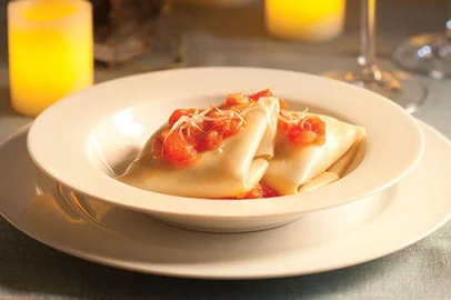 Sofioli de Shimeji ao Molho de Tomates
