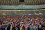  

PORTO ALEGRE, RS, BRASIL, 29/11/2017 - Final da libertadores Grêmio x Lanús: fotos da torcida na fan fest que ocorre na arena do Grêmio (FOTOGRAFO: ANDRÉ FELTES / AGENCIA RBS)