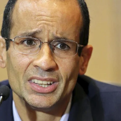 Brazils construction giant Odebrecht president Marcelo Odebrecht speaks during a hearing of the parliamentary committee of the Petrobras investigation in the Federal Justice court, in Curitiba on September 1st, 2015. Odebrecht is accused of corruption, money laundering and criminal association within the framework of the Lava Jato operation.    AFP PHOTO / HEULER ANDREY