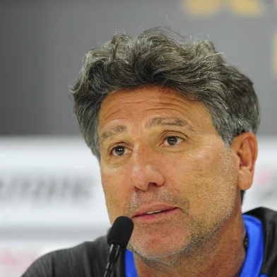  LANÚS, ARGENTINA - 28/11/2017 - Coletiva do técnico Renato Portaluppi antes da segunda partida da final da Libertadores. (Félix Zucco/Agência RBS)