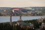 City of KazanPicture of the Kazan Arena and the Kazanka river taken in Kazan, Russia, 23 June 2017. The city along the Volga with around 1.2 million inhabitants - the 8th largest city in Russia - is located about 800 kilometers east of Moscow and is an important centre of Russian Islam and a significant cultural, economic, scientific and transportation hub. Photo:/dpaEditoria: LIFLocal: KazanIndexador: MARIUS BECKERSecao: TourismFonte: DPA
