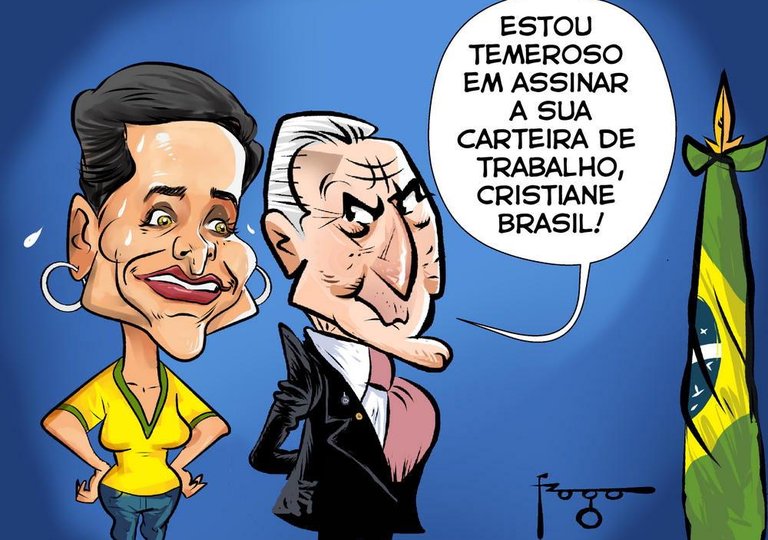 Resultado de imagem para cristiane brasil charge