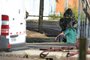  PORTO ALEGRE, RS, BRASIL, 11/01/2018 - Assalto a carro forte resulta em refém preso a uma bomba. (FOTOGRAFO: ANDRÉ ÁVILA / AGENCIA RBS)