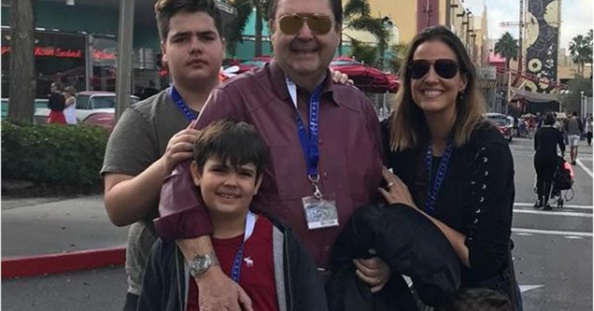 Faustão e a família em Viagem pela Disney em fevereiro deste ano