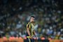 Fenerbahces Dutch forward Robin Van Persie reacts during the UEFA Champions League third qualifying round first leg football match between Fenerbahce and Shakhtar Donetsk at the Sukru Saracoglu Stadium on July 28, 2015 in Istanbul. The match ended 0-0. AFP PHOTO / OZAN KOSE