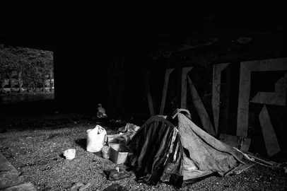  CAXIAS DO SUL, RS, BRASIL 22/01/2018Reportagem verifica locais onde residem moradores de rua, cujo perfil está associado ao alto números de mortes. (Felipe Nyland/Agência RBS)Indexador: DIOGO SALLABERRY / AGENCIA RBS  