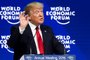  US President Donald Trump delivers a speech during the World Economic Forum (WEF) annual meeting on January 26, 2018 in Davos, eastern Switzerland.  / AFP PHOTO / Fabrice COFFRINIEditoria: FINLocal: DavosIndexador: FABRICE COFFRINISecao: diplomacyFonte: AFPFotógrafo: STF