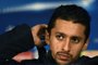 Paris Saint-Germain's Brazilian defender Marquinhos gives a press conference at the Santiago Bernabeu stadium in Madrid on February 13, 2018 on the eve of their Champions' League football match against Real Madrid CF. / AFP PHOTO / GABRIEL BOUYS