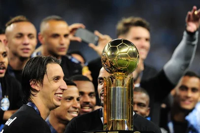  PORTO ALEGRE, RS, 21.02.2018. Grêmio enfrenta o Independiente na Arena no jogo de volta da Recopa Sul-Americana em Porto Alegre.Foto: André Ávila/Agência RBS