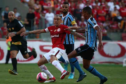  PORTO ALEGRE, RS, BRASIL, 11/03/2018- Grenal 413 que ocorre neste Domingo no estádio Beira Rio, válido pelo gauchão. (FOTOGRAFO: JEFFERSON BOTEGA / AGENCIA RBS)Indexador: Jefferson Botega