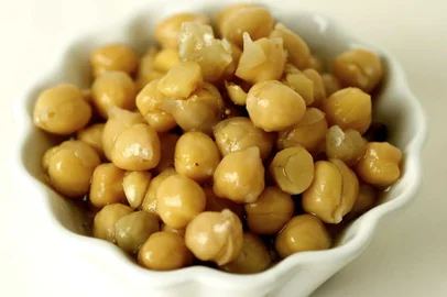 comida árabe, grão de bico