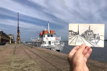 Oito desenhos do artista visual Leandro Selister estarão expostos a partir de quinta-feira, 22 de março, no barco Cisne Branco, em Porto Alegre (RS).