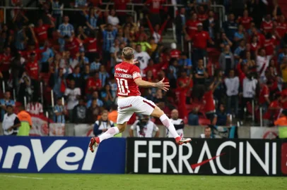  PORTO ALEGRE, RS, BRASIL - 21/03/2018 - Inter recebe o Grêmio pelo jogo de volta das quartas de final do Gauchão 2018. O jogo é o Gre-Nal de número 415. (Jefferson Botega/Agência RBS)Indexador: Jefferson Botega