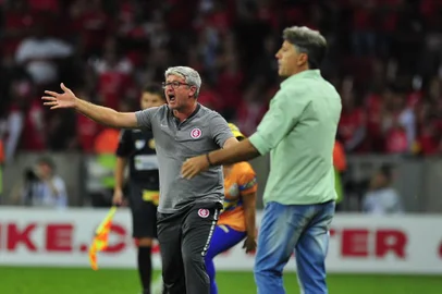  PORTO ALEGRE, RS, BRASIL - 21/03/2018 - Inter recebe o Grêmio pelo jogo de volta das quartas de final do Gauchão 2018. O jogo é o Gre-Nal de número 415. (Lauro Alves/Agência RBS)