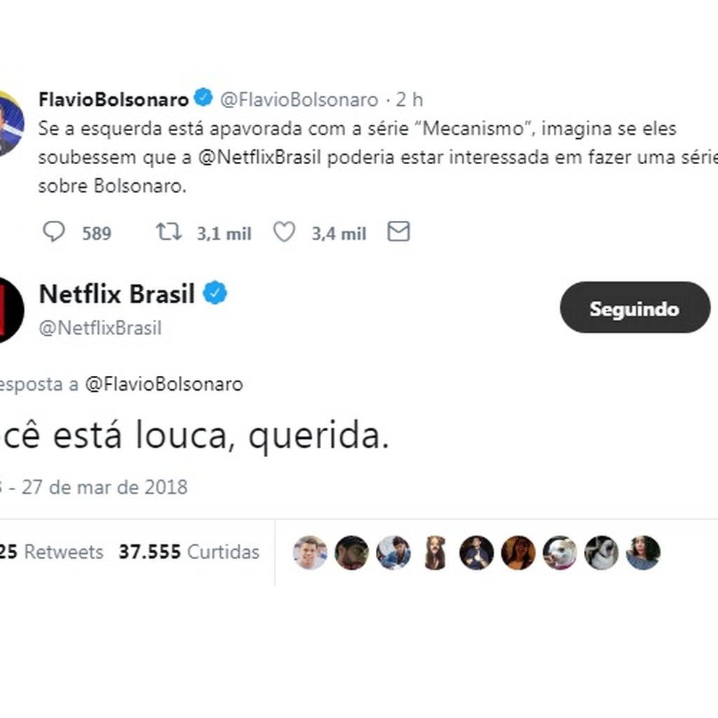 Netflix desmente filho de Jair Bolsonaro e nega que fará série