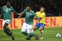  Brazil's forward Gabriel Jesus (R) vies with Germany's defender Antonio Ruediger (L) and Germany's defender Jerome Boateng during their international friendly football match between Germany and Brazil in Berlin, on March 27, 2018. / AFP PHOTO / ROBERT MICHAELEditoria: SPOLocal: BerlinIndexador: ROBERT MICHAELSecao: soccerFonte: AFPFotógrafo: STR