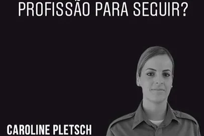 Cartaz nas redes sociais fala do assassinato da PM Caroline Pletsch