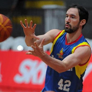  CAXIAS DO SUL, RS, BRASIL 02/04/2018Caxias Basquete treina antes de enfrentar o Botafogo pelo NBB10. Na foto: Armador Cafferata. (Felipe Nyland/Agência RBS)