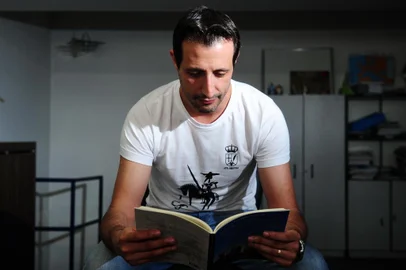  CAXIAS DO SUL, RS, BRASIL, 29/03/2018. Escritor Uili Bergammín Oz vai lançar uma adaptação do livro clássico Dom Quixote de La Mancha, de Miguel de Cervantes Saavedra. (Diogo Sallaberry/Agência RBS)