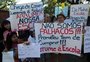 Cansados de promessas, pais, alunos e professores fazem protesto por reforma em escola