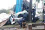 Caminhão tomba sobre carro de vereador de Novo Hamburgo em Ivoti