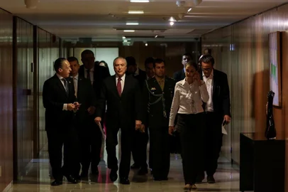Palácio do Planalto Seguir27/04/2018 Pronunciamento do Presidente Michel Temer (Brasília - DF, 27/04/2018) Presidente da República, Michel Temer durante pronunciamento.Foto: Marcos Corrêa/PR