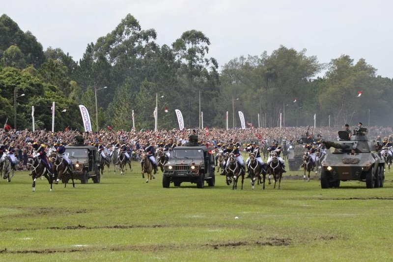  Tramandaí (RS) - Festa Nacional da Cavalaria. Parque Histórico Marechal Manoel Luis Osorio, em Tramandaí (Foto: Comando Militar do Sul/Divulgação)