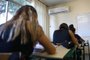  PALHOÇA, SC, BRASIL, 22-03-2018: Sala de aula da Escola Ivo Silveira em Palhoça.