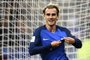 665620297Frances forward Antoine Griezmann celebrates after scoring a goal  during the FIFA World Cup 2018 qualification football match between France and Belarus at the Stade de France in Saint-Denis, north of Paris, on October 10, 2017. / AFP PHOTO / Editoria: SPOLocal: Saint-DenisIndexador: CHRISTOPHE SIMONSecao: soccerFonte: AFPFotógrafo: STF