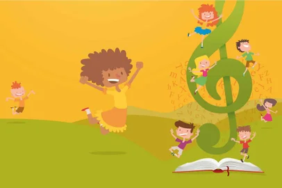 Convite da Feira do Livro Infantil do Sesc, em Bento Gonçalves