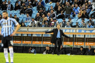  PORTO ALEGRE, RS, BRASIL, 23/05/2018 - Grêmio recebe o Defensor na Arena, pela fase de grupos da Libertadores. (FOTOGRAFO: ANDERSON FETTER / AGENCIA RBS)